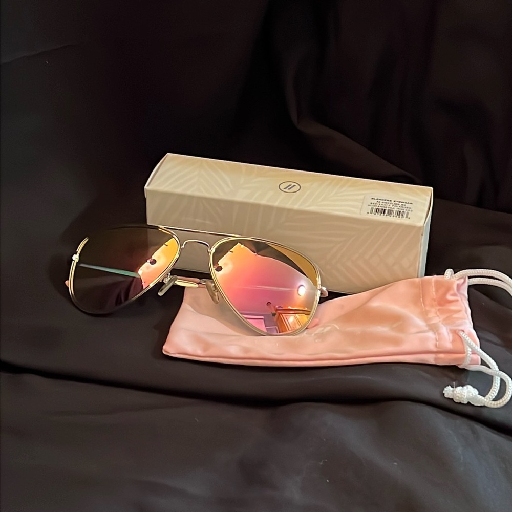 Blender’s Pink Aviator Polarized Sunglasses, ‘HighClass Jes’